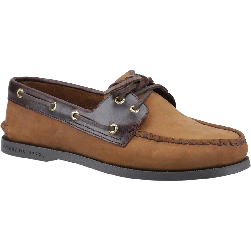 Sperry Authentische Herren-Bootsschuhe mit 2 Ösen | Braune Farbkombination