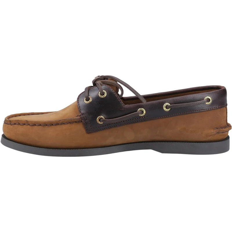 Sperry Authentische Herren-Bootsschuhe mit 2 Ösen | Braune Farbkombination