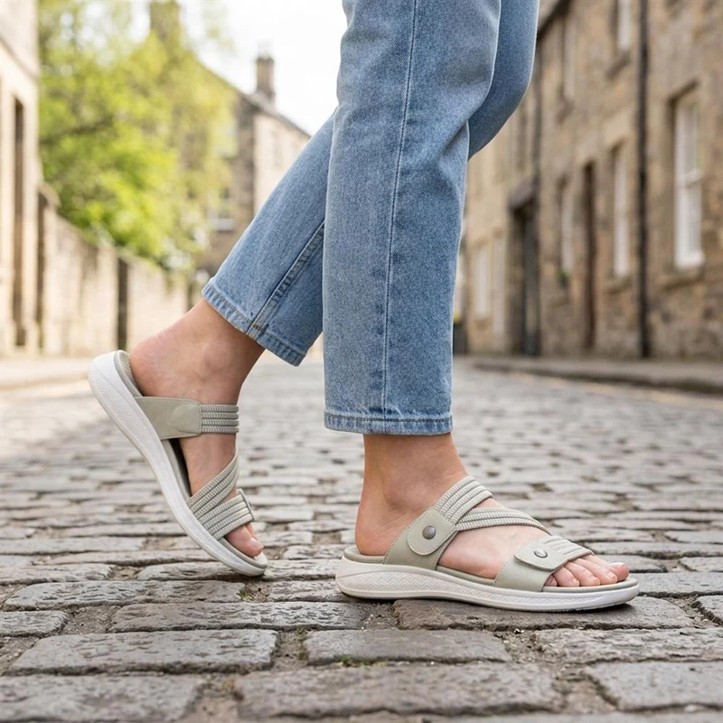 Lightweight Slip On Mule Sandals - BAIZH43003 / 329 053 - Khaki