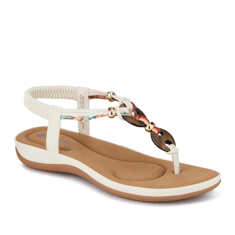 Elasticated Toe Post Sandals - BAIZH41046 / 327 216