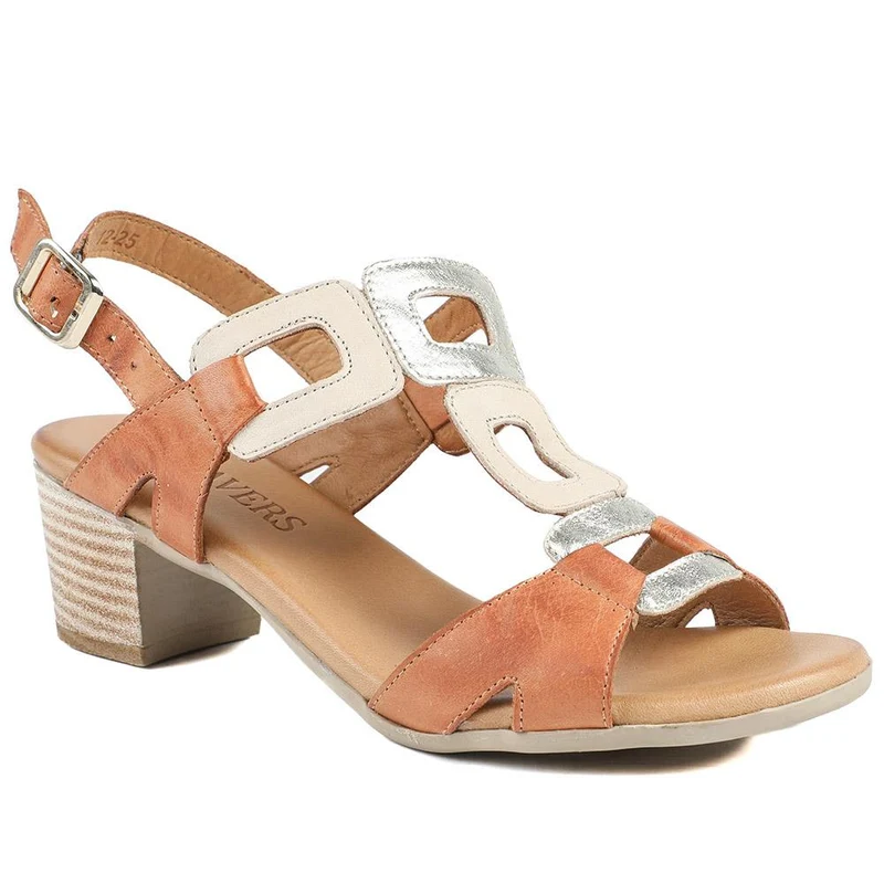 All Leather Block Heel Sandals - MAGO43000 / 329 390