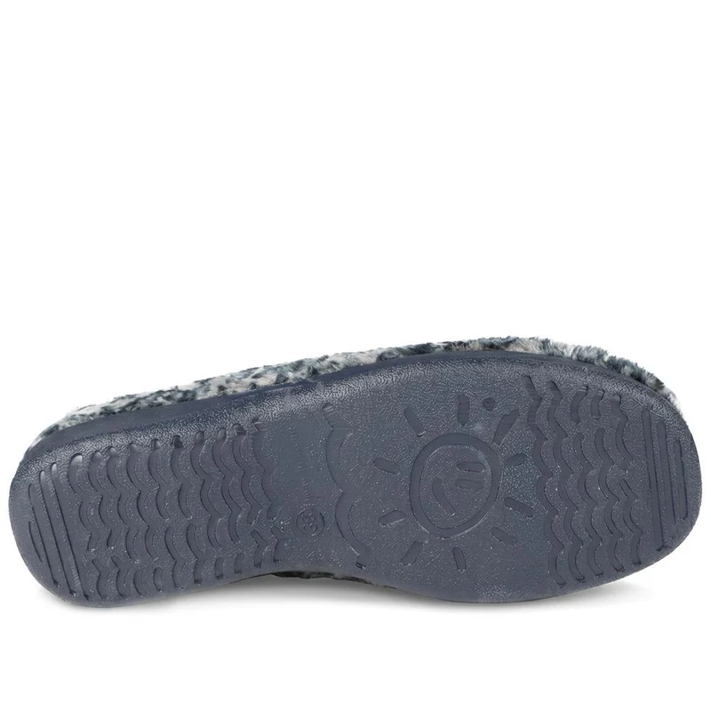 Warm Lined Faux Fur Slippers - ANAT44001 / 330 346 - Navy