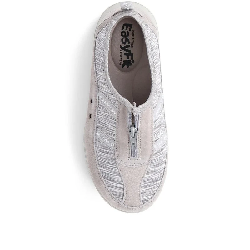 Extra-Wide Fit Memory Foam Trainers - ELANA / 324 089 - Grey Multi