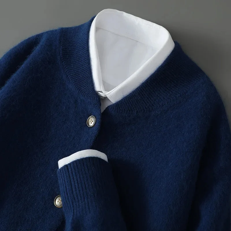 Anke | Damen Weiche Strickjacke mit Knopfleiste vorne