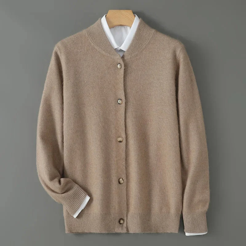Anke | Damen Weiche Strickjacke mit Knopfleiste vorne