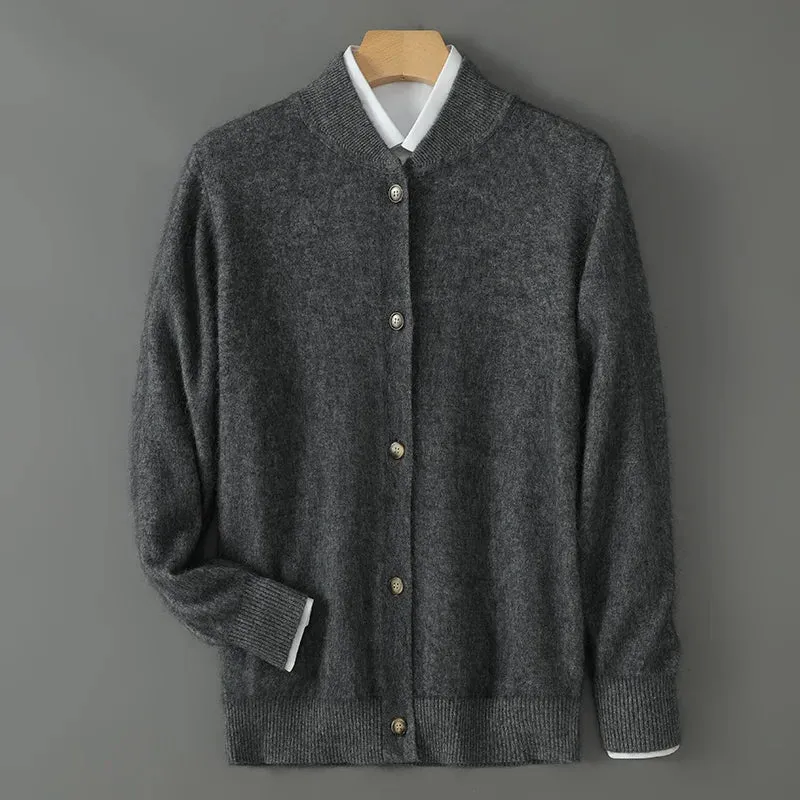 Anke | Damen Weiche Strickjacke mit Knopfleiste vorne