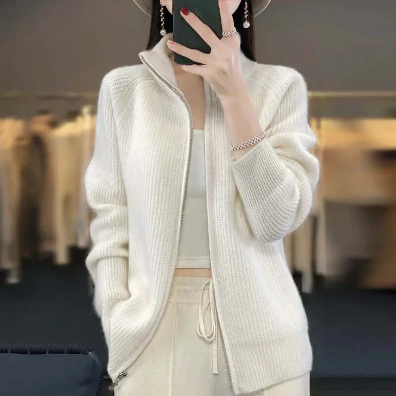 Julia | Damen Klassische Strickjacke mit Langarm