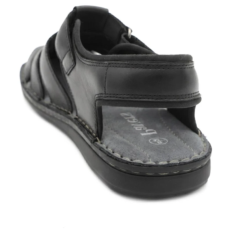 Leather Adjustable Fasten Fisherman Sandals - FBFOO43000 / 329 500 - Black