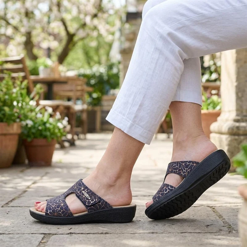 Fly Flot Adjustable Fit Mule Sandals - FLY43016 / 328 652 - Blue