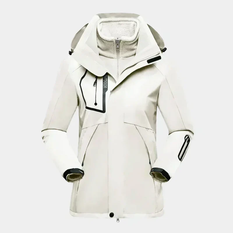 Maja | Damen Warme Winterjacke mit Kapuze