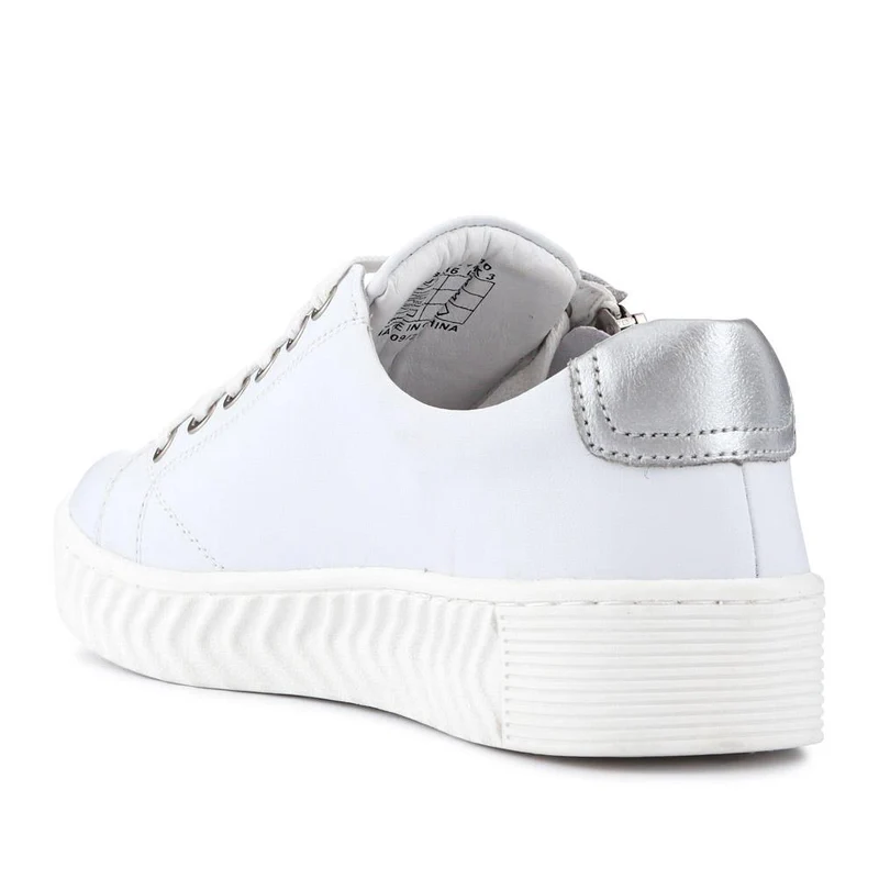 Casual Leather Trainers - BRK41000 / 326 649 - White