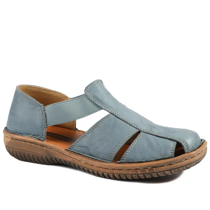 Loretta Leather Elasticated Slip On Shoes - HAK43001 / 329 375