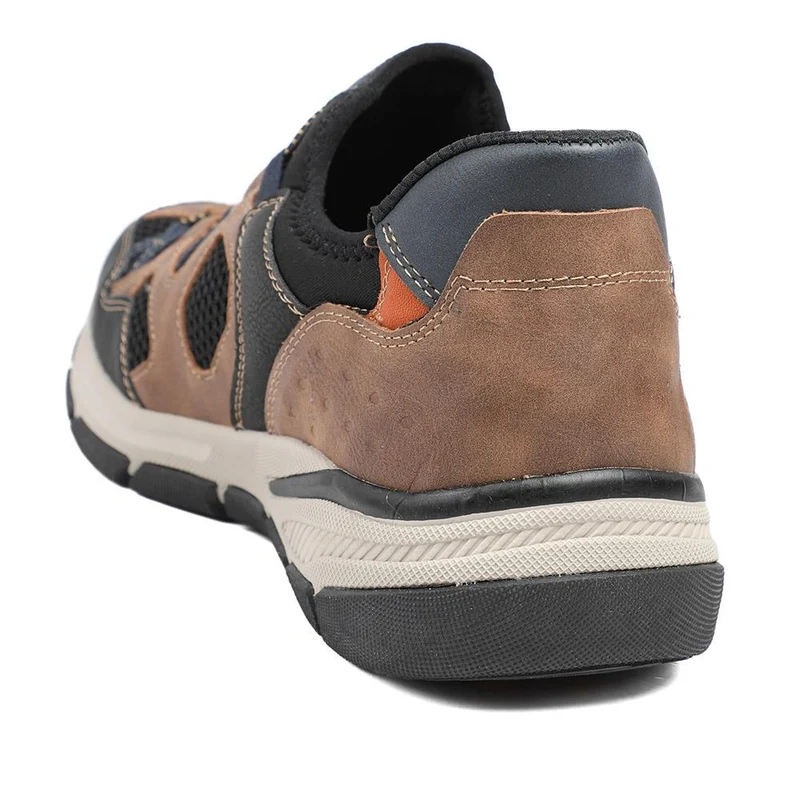 Relife Wide Fit Rugged Slip On Shoes - RELIF43009 / 329 178 - Brown