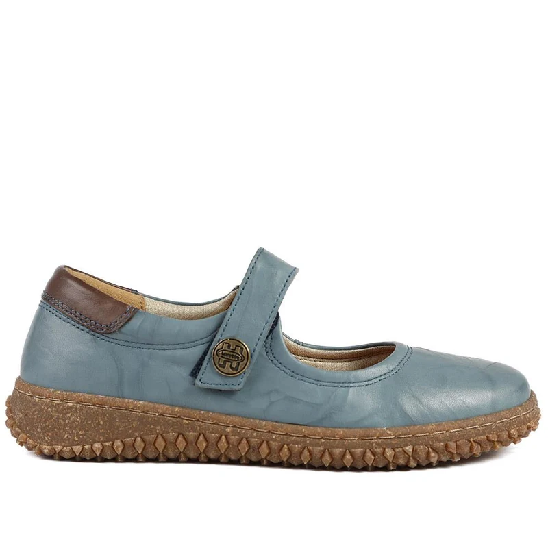Loretta Leather Mary Janes - HAK42010 / 328 514 - Denim