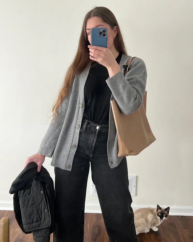 Johanna | Damen Oversized Strickjacke mit Knöpfen