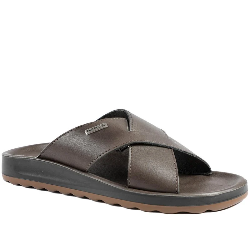 Fly Flot Strappy Slip On Sandals - FLY43025 / 328 665 - Brown