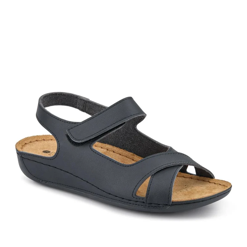 Cushioned Touch-Fasten Sandals - SERAY41003 / 327 591 - Black