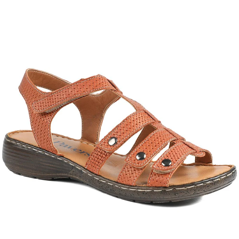 Premium Leather Touch Fastening Sandals - LUCK43006 / 329 419