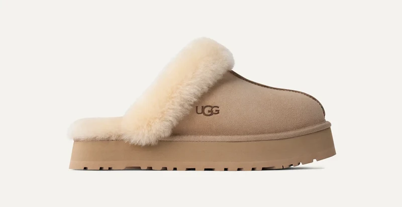 UGG Disquette Plateau-Slipper für Damen | Sand