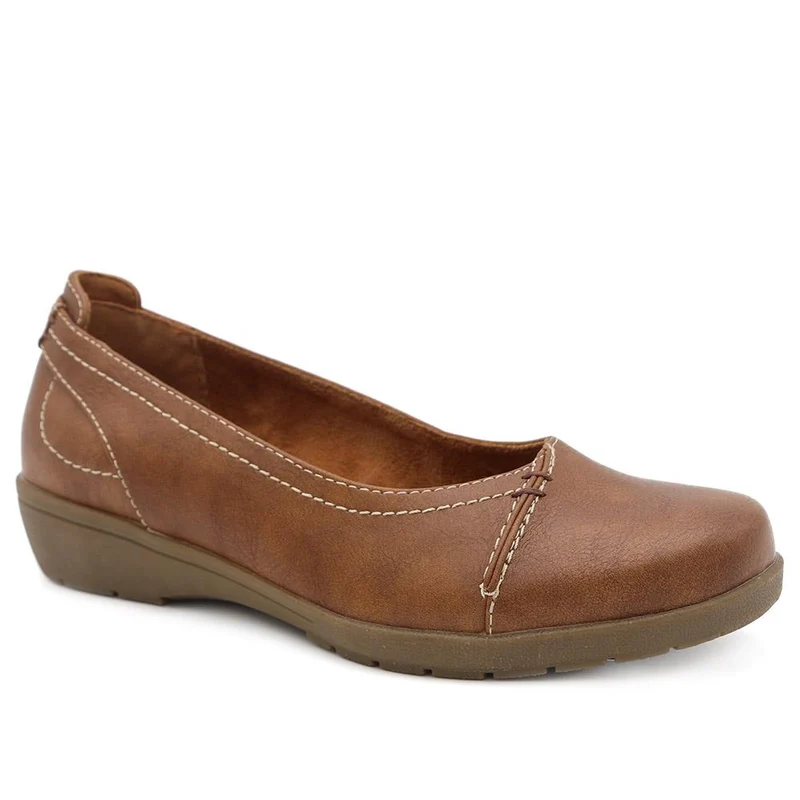 Cushioned Wedge Heel Courts - WBINS42086 / 328 142 - Tan
