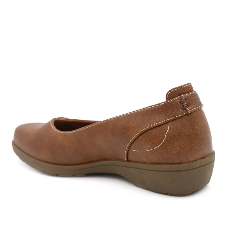 Cushioned Wedge Heel Courts - WBINS42086 / 328 142 - Tan