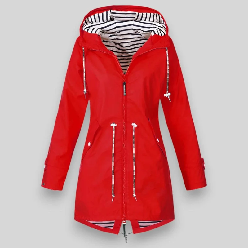 Lena | Damen Winterjacke mit Kapuze und Reißverschlüssen