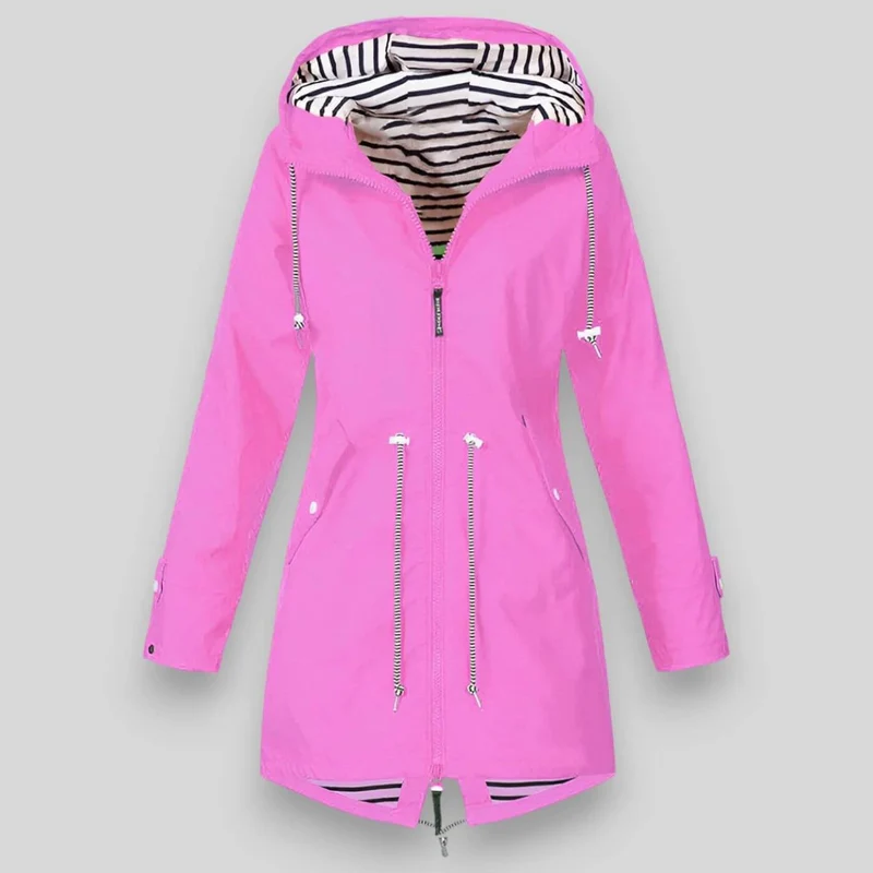 Lena | Damen Winterjacke mit Kapuze und Reißverschlüssen