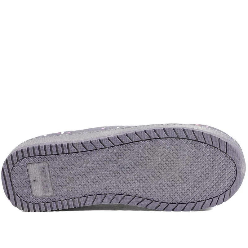 Cushioned Memory Foam Mule Slippers - QING43000 / 329 335 - Lilac Multi
