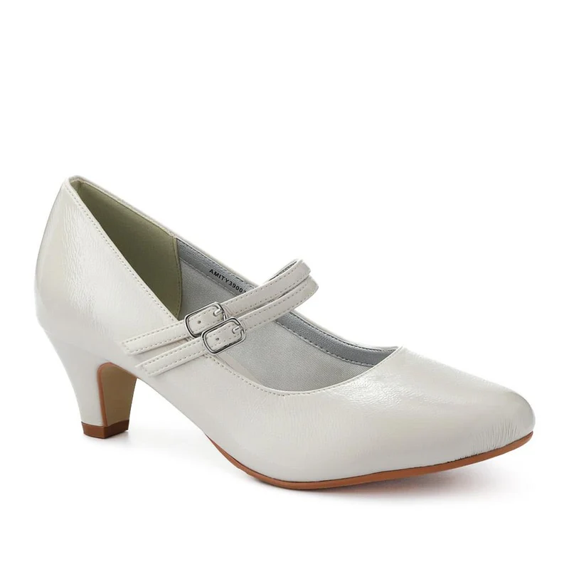 Heeled Mary Janes - AMITY39003 / 325 107 - Cream