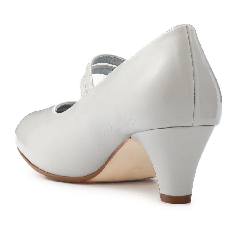 Heeled Mary Janes - AMITY39003 / 325 107 - Cream
