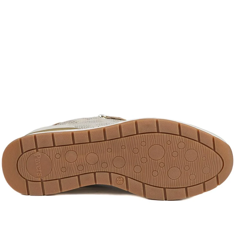 Cushioned Zip Up Trainers - WOIL43022 / 329 072 - Beige