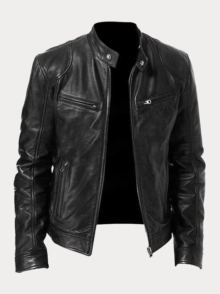 Nicole | Damen Stylische Streetwear Moto Lederjacke