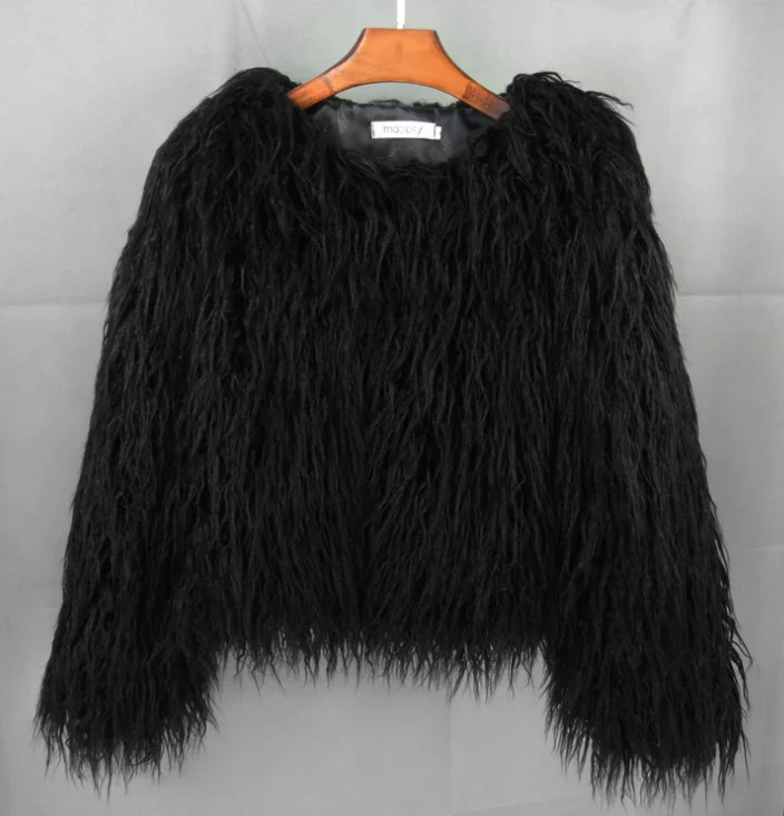 Edith | Damen Einzigartige Flauschige Winterjacke
