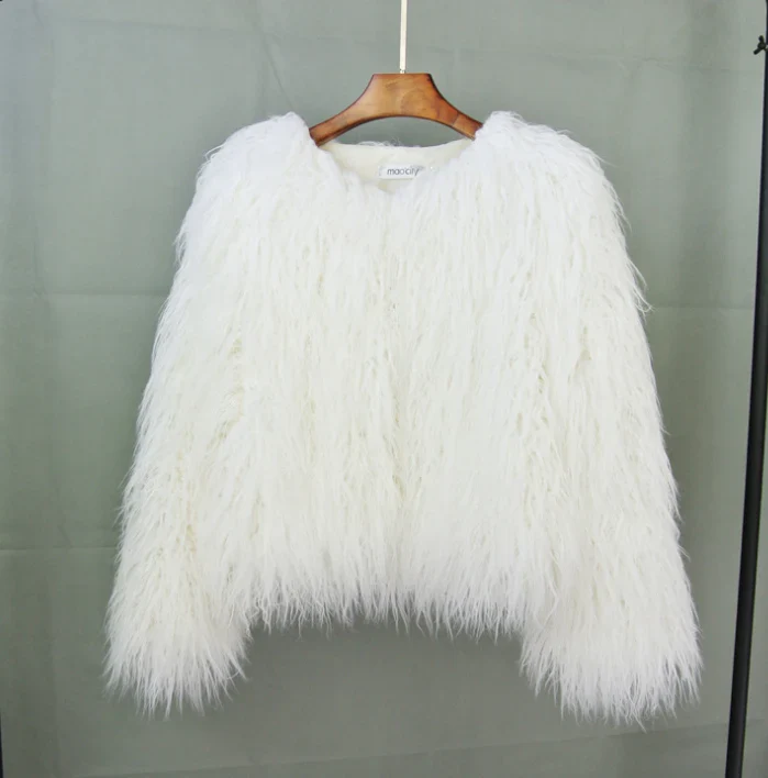 Edith | Damen Einzigartige Flauschige Winterjacke