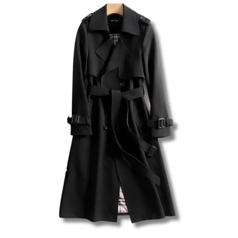 Amira | Damen Klassischer Trenchcoat mit Gürtel für den Winter
