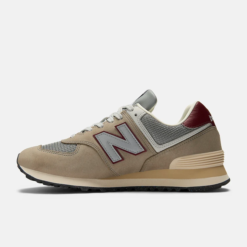 New Balance 574 Herren-Sneaker | Arid Stone / Monarch Burgundy