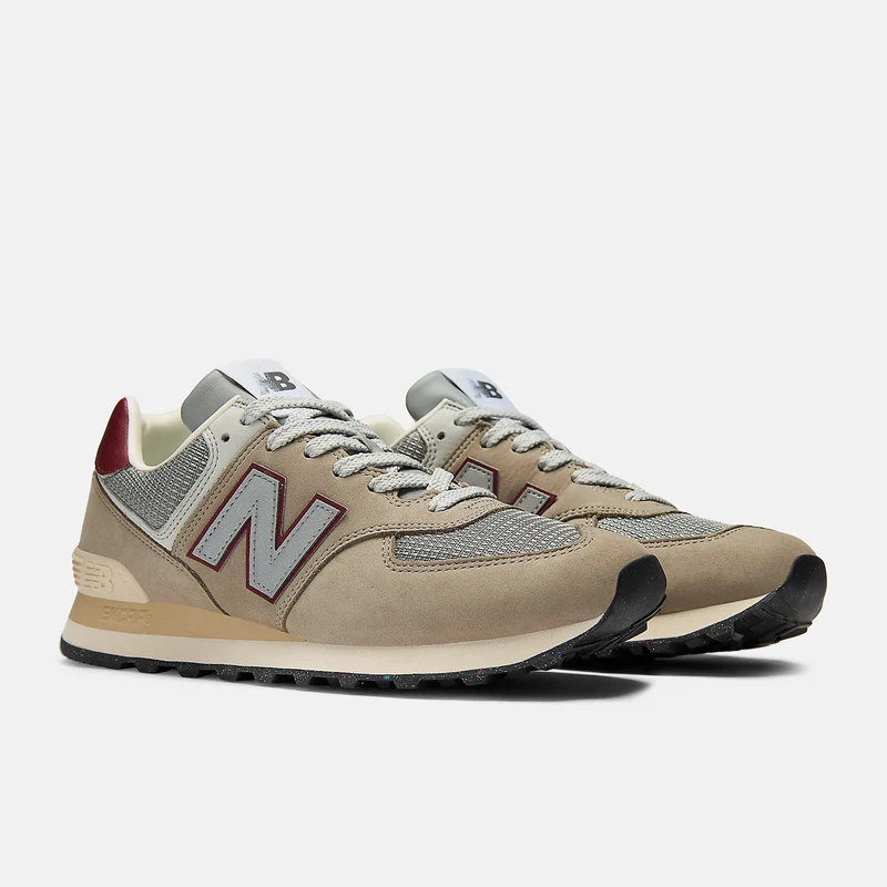 New Balance 574 Herren-Sneaker | Arid Stone / Monarch Burgundy