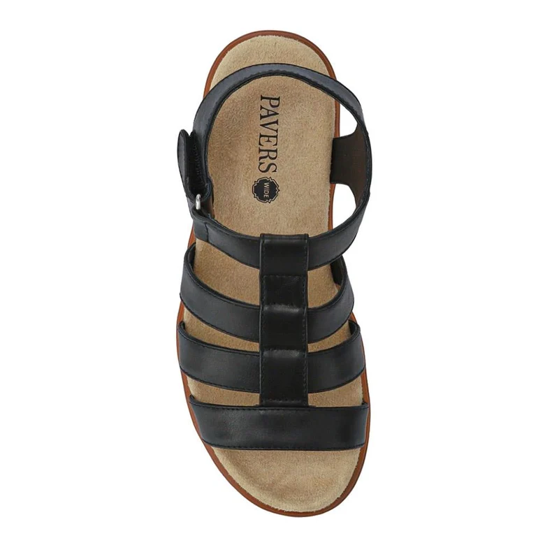 Wide Fit Strappy Sandals - WBINS41090 / 327 437 - Black