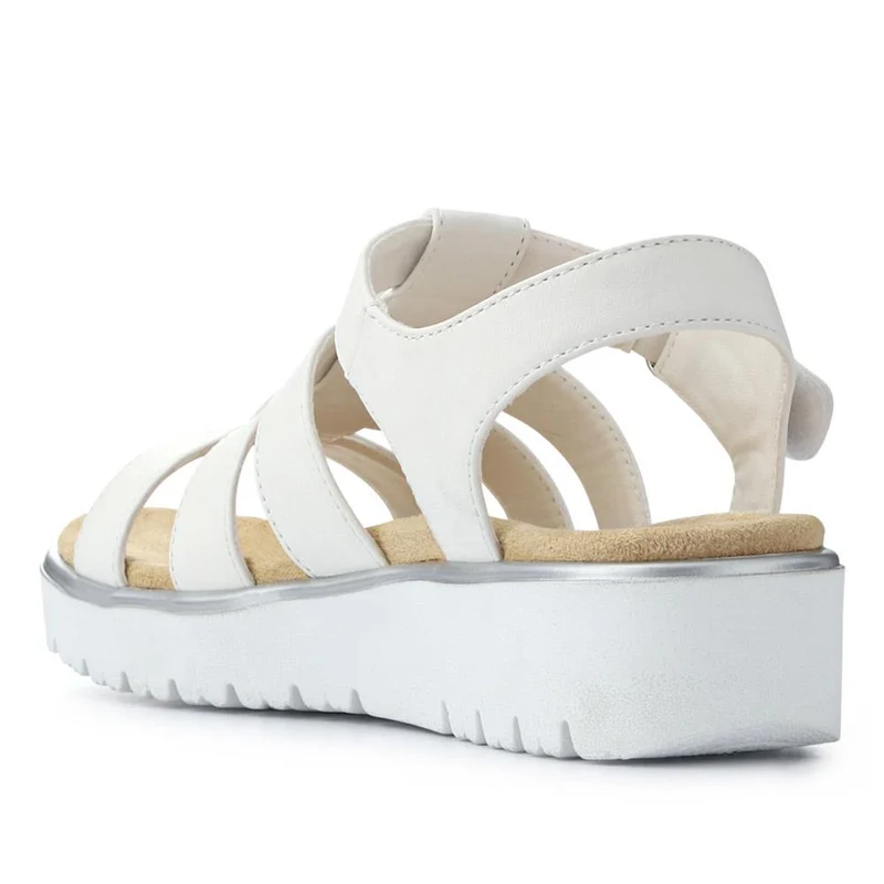 Wide Fit Strappy Sandals - WBINS41090 / 327 437 - White
