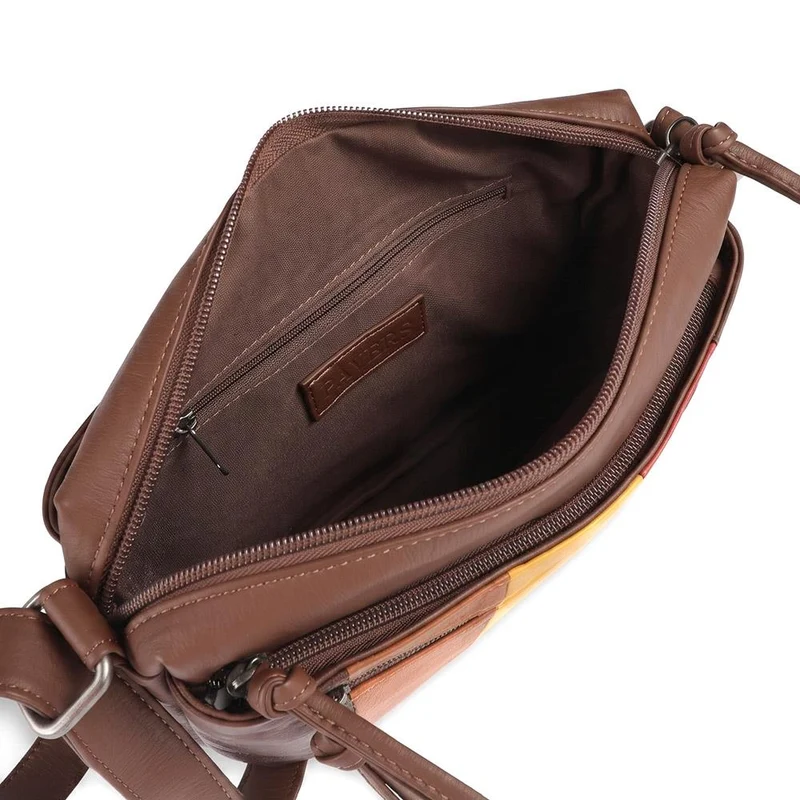 Durable Zipped Crossbody Bag - JEWN42001 / 328 418 - Brown Multi