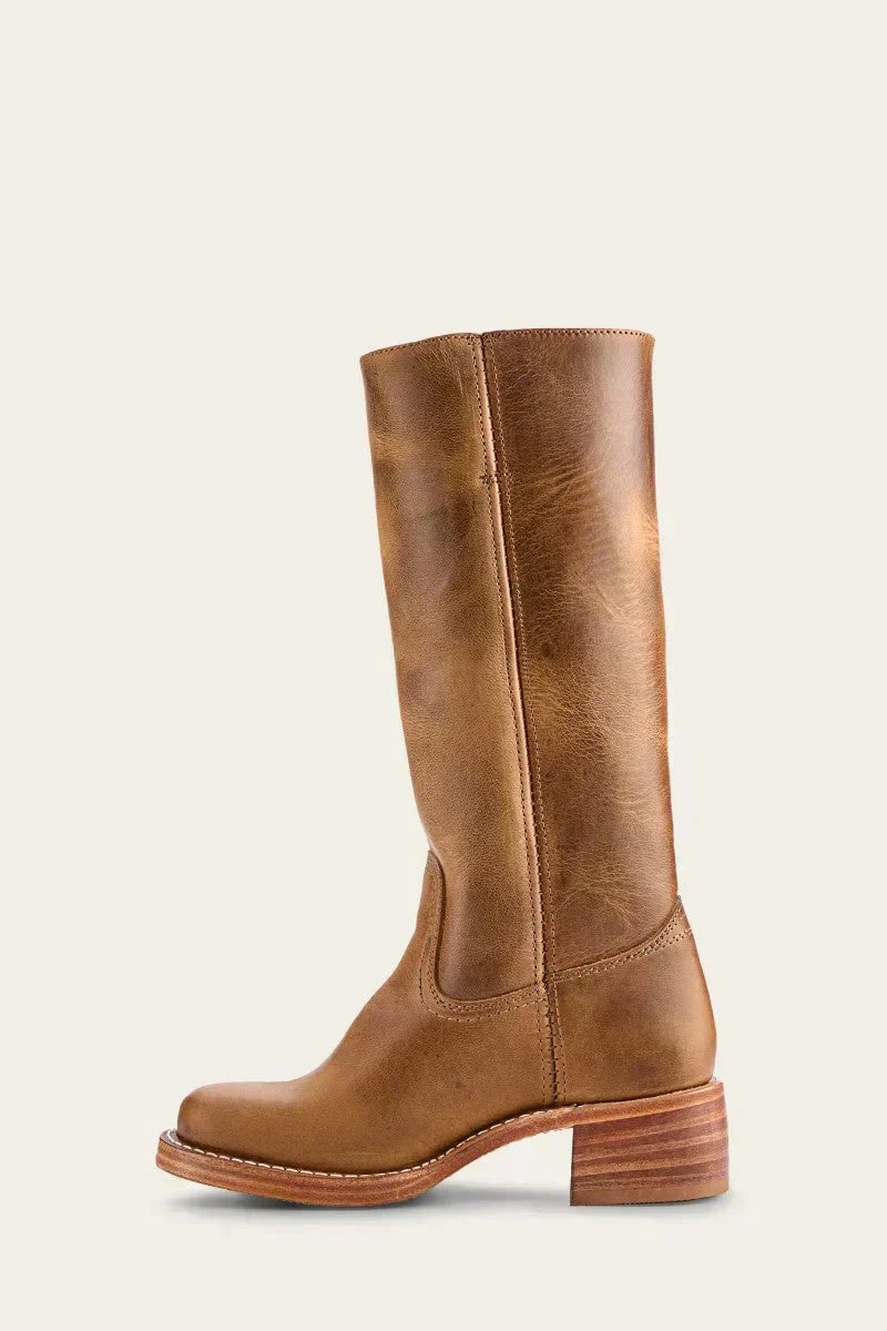 Luisa | Damen Kniehöhe Leder Stiefel Blockabsatz