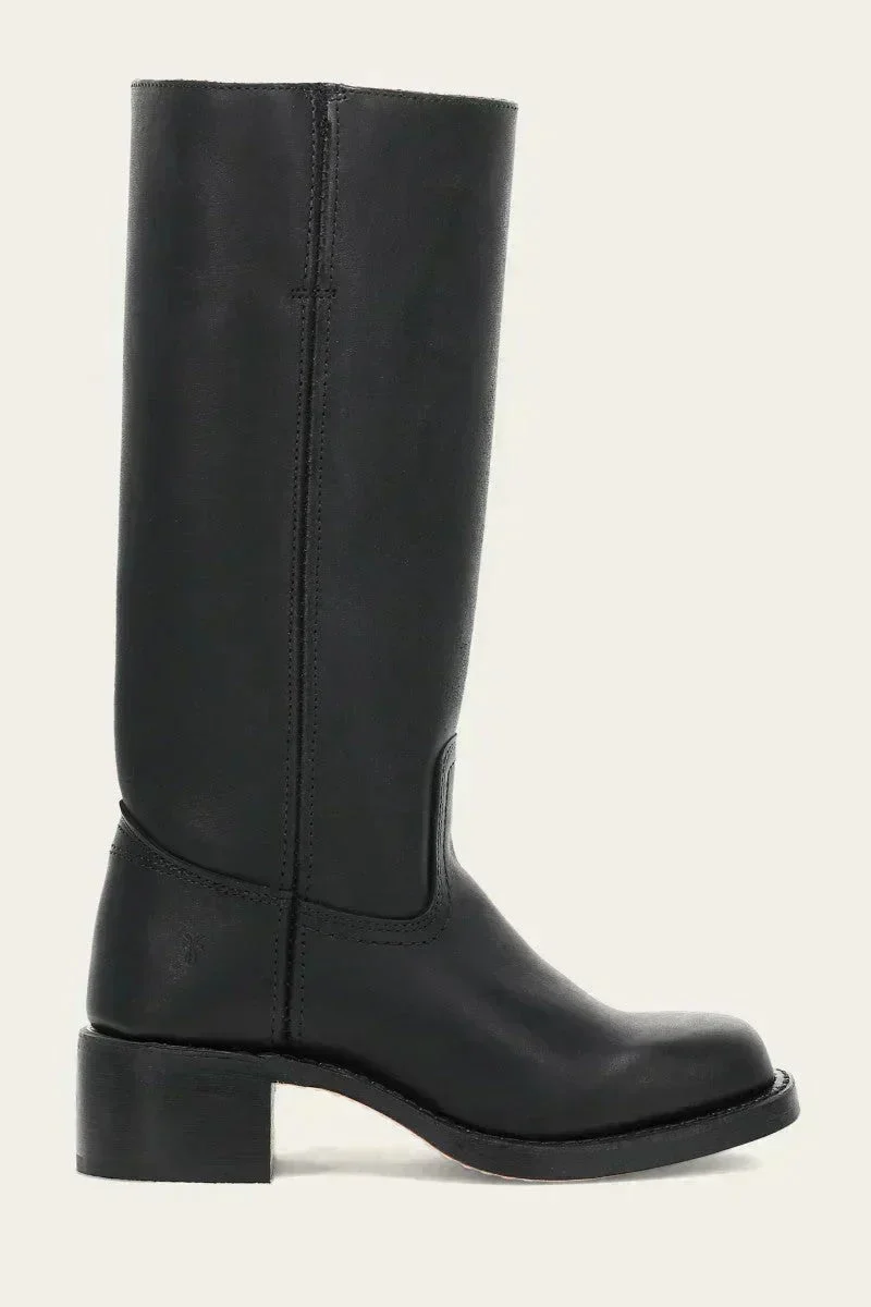 Luisa | Damen Kniehöhe Leder Stiefel Blockabsatz