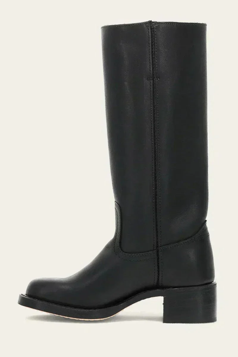 Luisa | Damen Kniehöhe Leder Stiefel Blockabsatz