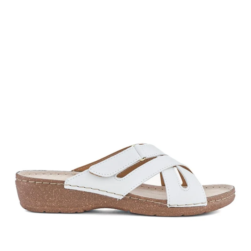 Leather Adjustable Mules - PATRI41002 / 327 611 - White
