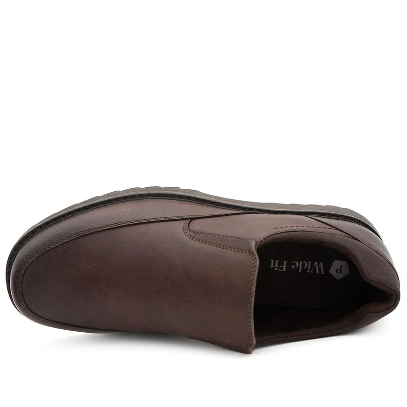 Wide Fit Smart Casual Moccasins - XINGH44006 / 330 040 - Brown