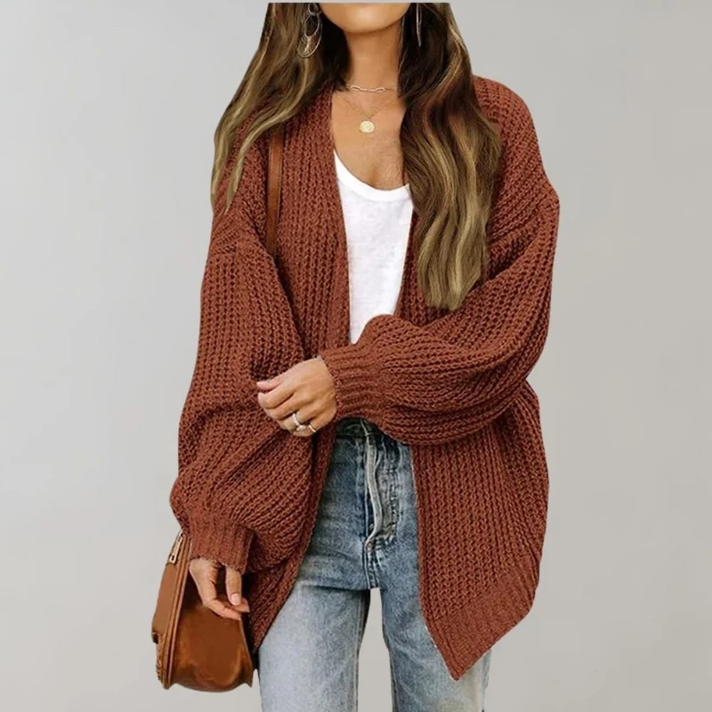 Elsa | Damen Freizeit-Strickjacke mit offener Vorderseite
