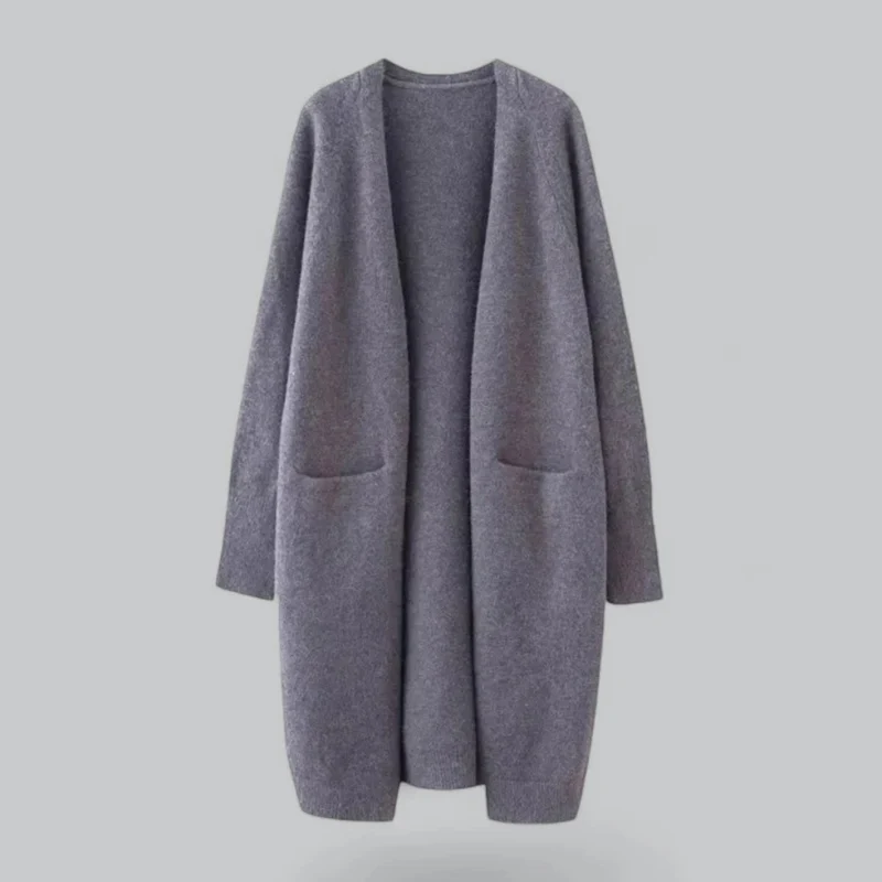Daniela | Damen Warme Strickjacke mit offener Front