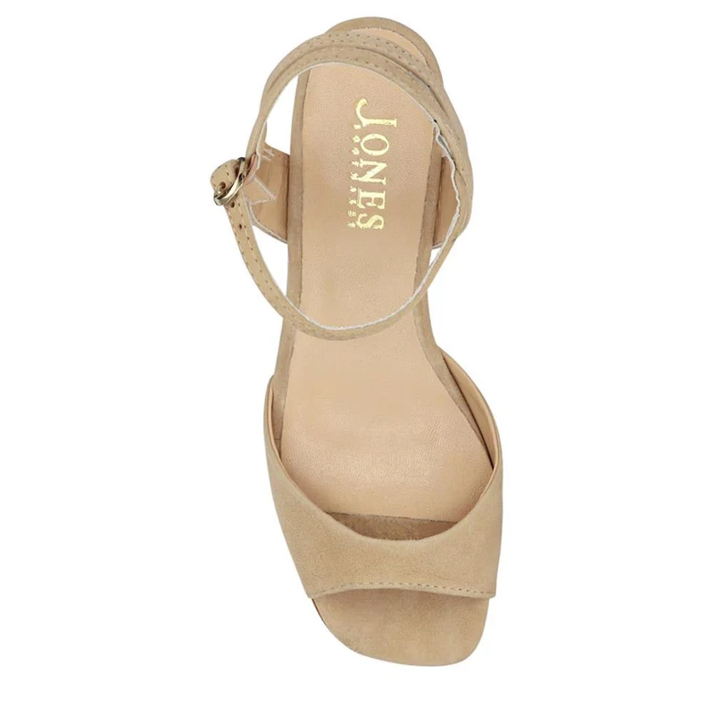 Ymilia Tall Leather Court Shoes - YMILIA / 327 350 - Beige Suede