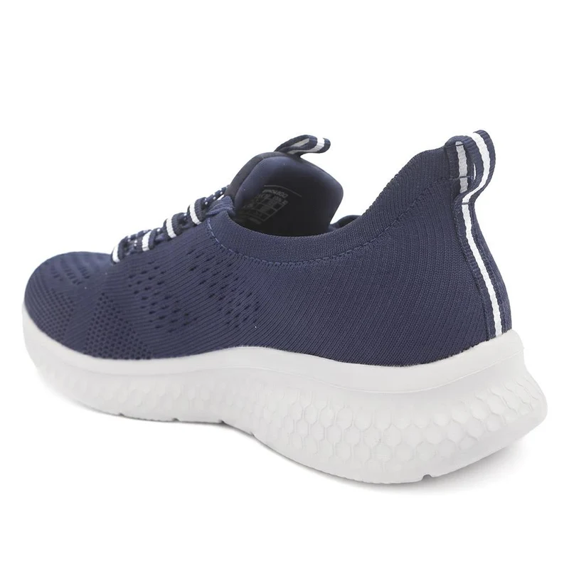 Wide Fit Easy Step In Bungee Lace Trainers - BRK42002 / 328 108 - Navy