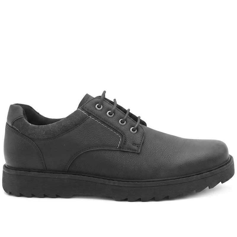 Wide Fit Smart Lace Up Shoes - XINGH44007 / 330 041 - Black